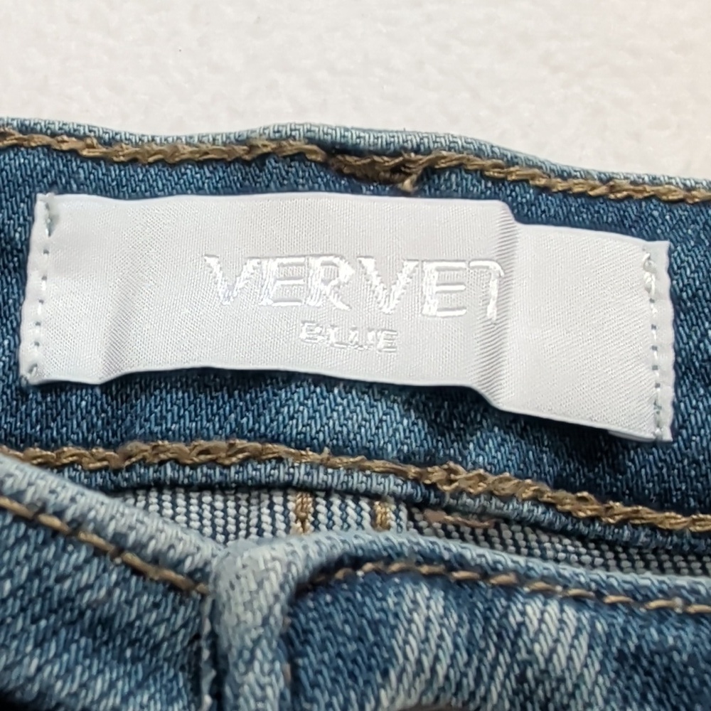 Vervet Blue Distressed High-rise Skinny Jeans - Picture 3 of 7